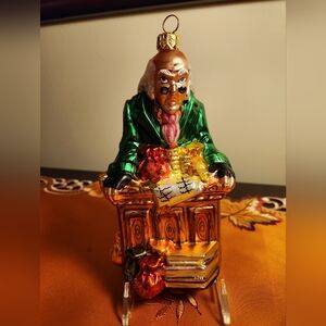 1998 Christopher Radko Ebenezer Scrooge Christmas Ornament